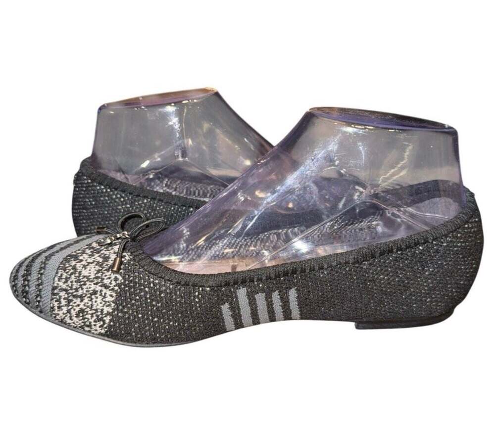 Sam Edelman Felicia Knit Ballet Flats Grey Black Size 6 - Picture 8 of 9